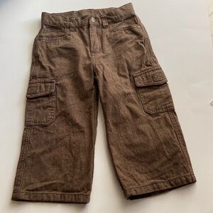 Janie and Jack Brown Cotton Twill Toddler Pants Size 18-24 Months